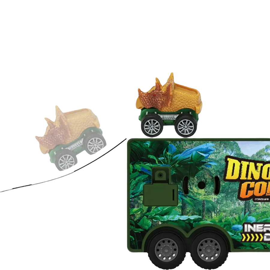 Camion Transportador Autitos de Dinosaurios Luces y Sonidos